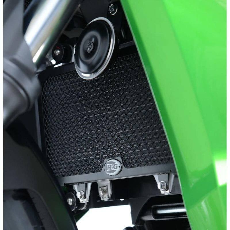 Load image into Gallery viewer, R&amp;G Racing Black Aluminum Radiator Guard RAD0221BK
