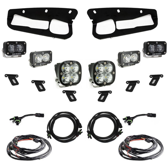 Baja Designs Fog Pocket Light Kit S2 SAE / Sportsman Series Multi Pattern Clear Lens Toggle Wiring 448174
