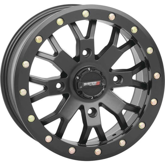 System 3 SB-4 Beadlock Matte Black Wheel 15x7 4/137 4+3 (+15mm) 15S3-3138