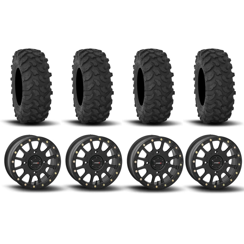 Load image into Gallery viewer, System 3 SB-5 Beadlock Matte Black 15" Wheels And XTR370 Tires [33x10-15]
