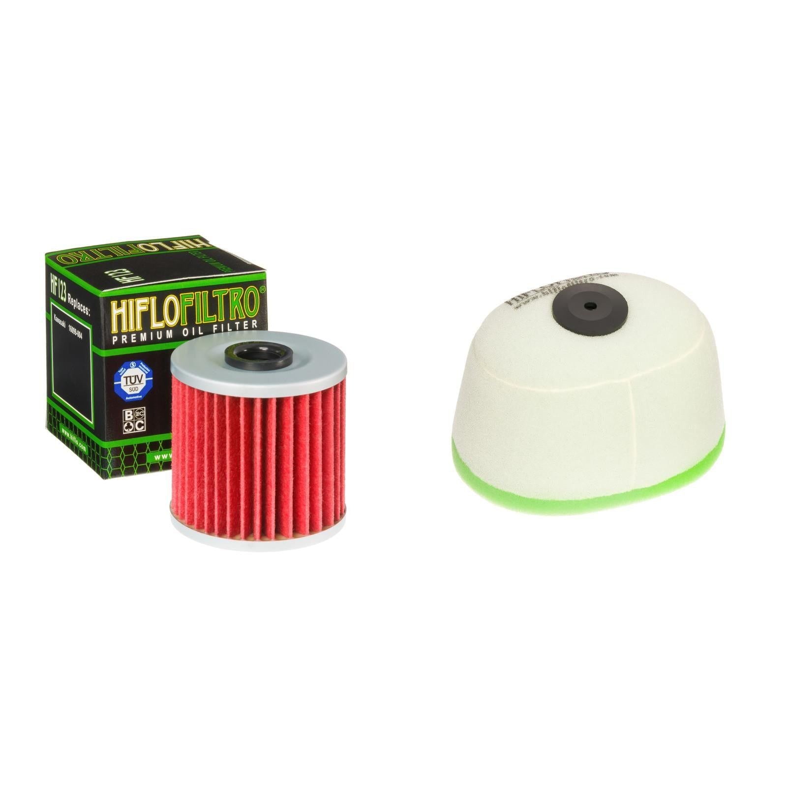 Oil and Dual-Stage Foam Air filter Kit for KAWASAKI KL650 C1-C9 KLR650 95-03