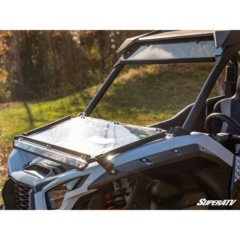 Load image into Gallery viewer, SuperATV Kawasaki Teryx KRX 1000 Scratch Resistant Flip Down Windshield FDWS-K-KRX-70
