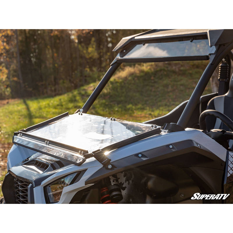 Load image into Gallery viewer, SuperATV Kawasaki Teryx KRX 1000 Scratch Resistant Flip Down Windshield FDWS-K-KRX-70

