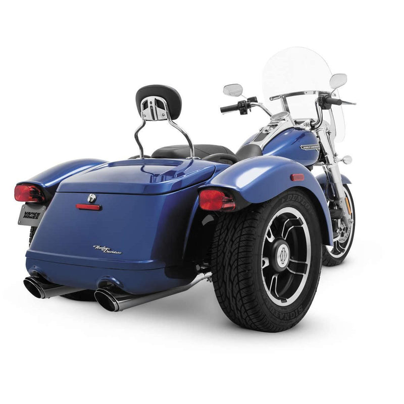 Load image into Gallery viewer, Vance &amp; Hines 16798 Exhaust Chrome Twin Slash Rounds Harley FreeWheeler / Trike
