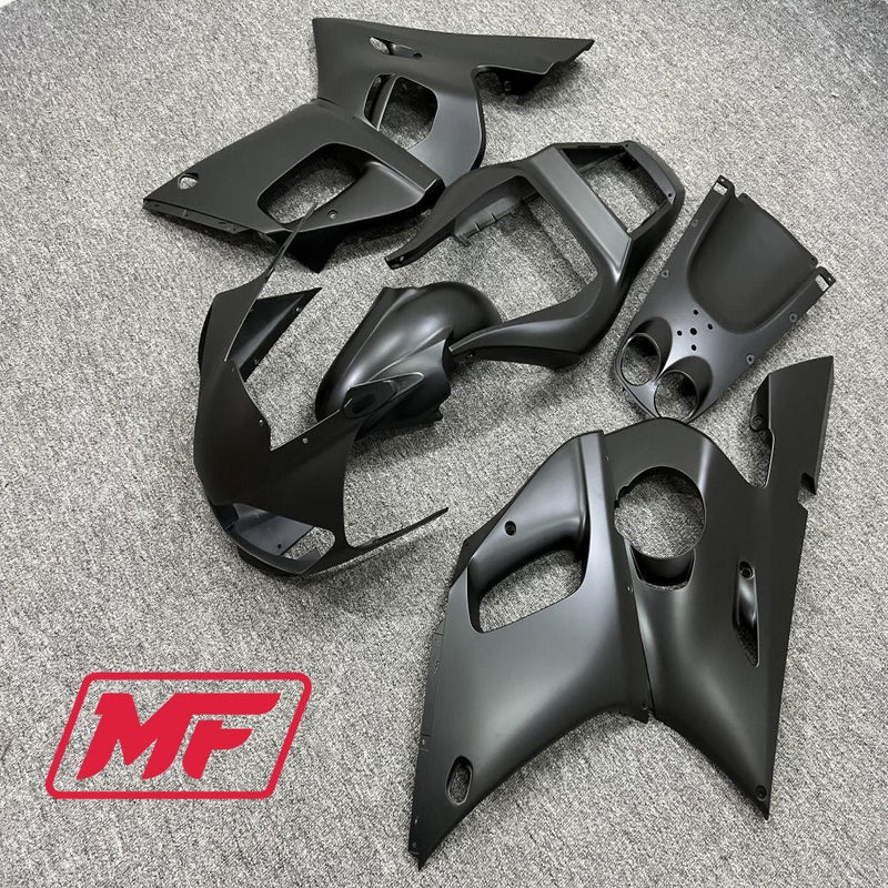 Load image into Gallery viewer, Monster Fairings Full Kit Yamaha R6 98-02 Matte Black + Windshield + Gas Tank Cover
