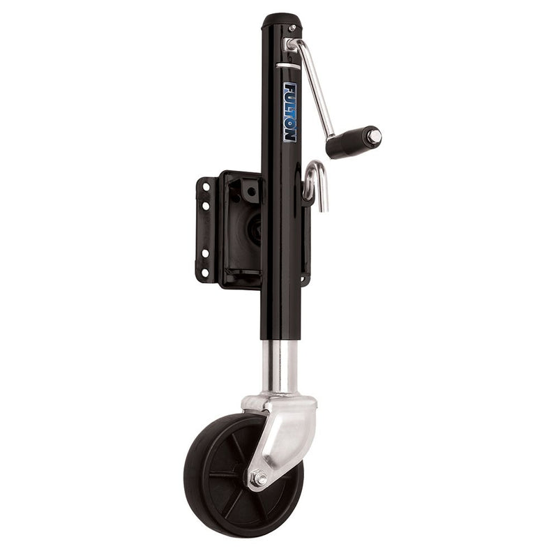 Load image into Gallery viewer, Fulton Marine Swivel Jack 1,200 lbs., Swing-Away, Bolt-On, Steel Construction, 10&quot; Travel, 6&quot; Poly Wheel
