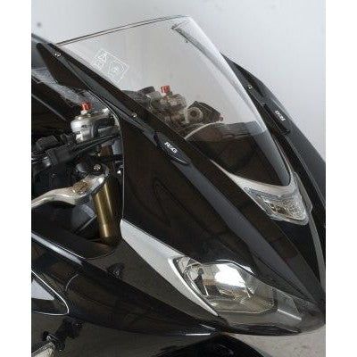R&G Racing Black Mirror Delete Blanking Plates For 2013-2016 Triumph Daytona 675 ABS