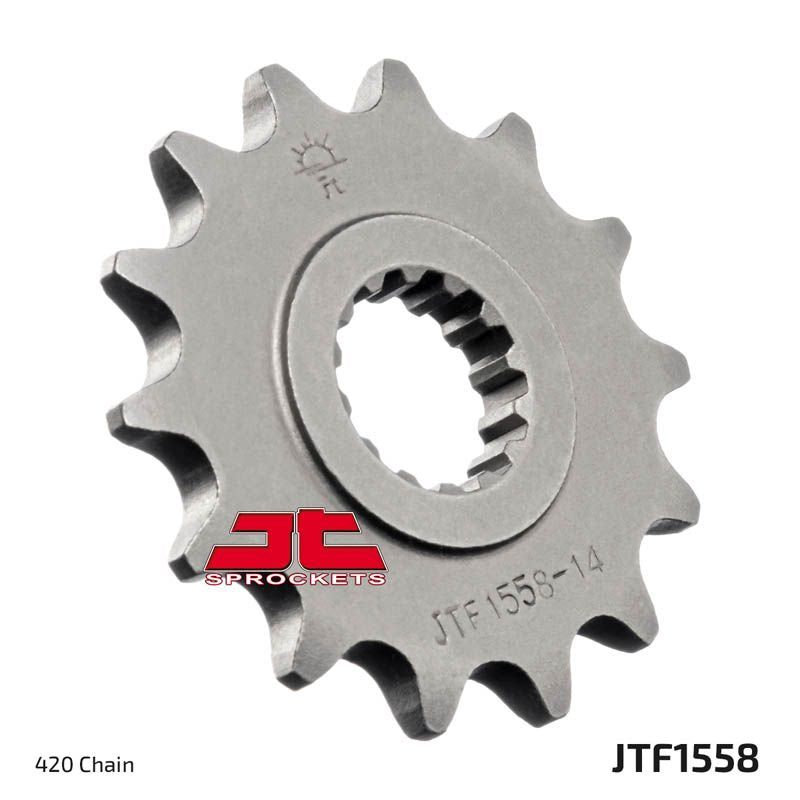 Load image into Gallery viewer, JT Sprockets Front Steel Countershaft Sprocket 14 Tooth 14T 420 Chain

