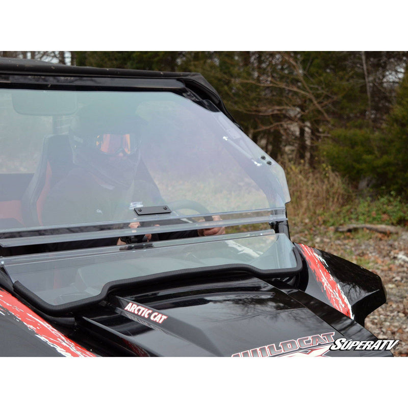 Load image into Gallery viewer, SuperATV Arctic Cat Wildcat Scratch Resistant Flip Windshield FWS-AC-WC-70
