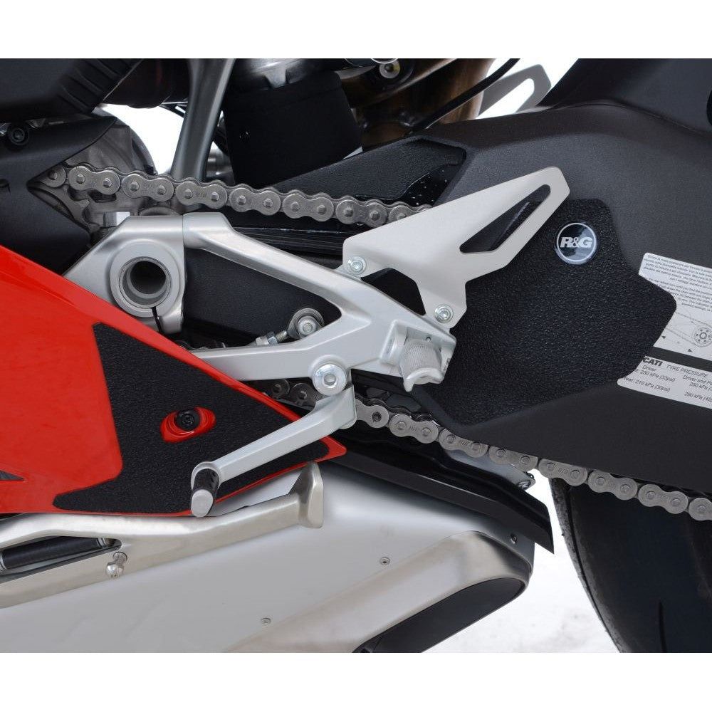 R&G Racing Black Boot Guard Kit For 2018-2019 Ducati Panigale V4