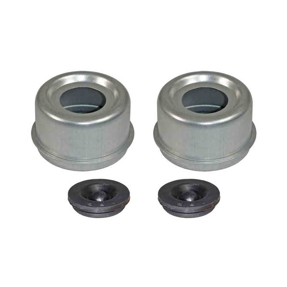 E-Z Lube Grease Caps with Rubber Plugs - 2.45 Inch O.D. - Pair