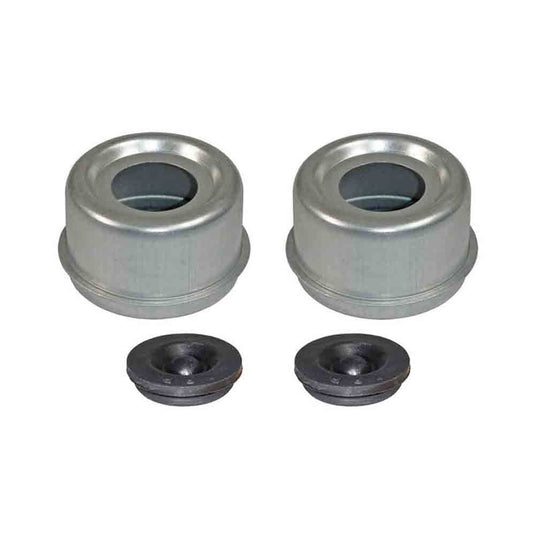 E-Z Lube Grease Caps with Rubber Plugs - 2.45 Inch O.D. - Pair