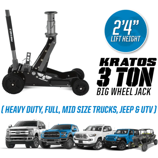 Pro Eagle 3 Ton Off Road High Clearance Big Wheel Jack - Kratos ORJ3B4X