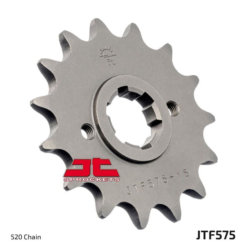 Load image into Gallery viewer, JT Sprockets Front Steel Countershaft Sprocket 15 Tooth 15T 520 Chain JTF575.15
