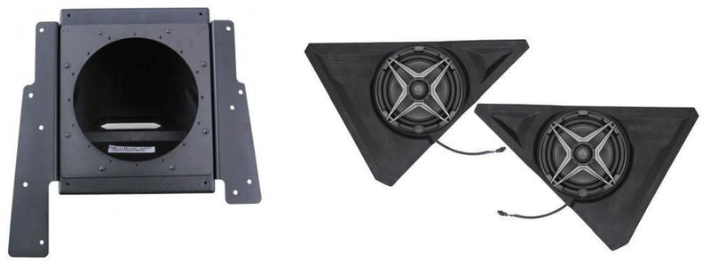 Load image into Gallery viewer, SSV Works Behind Drivers or Passenger Seat Kick L7 Subwoofer Box W/ Front 8&quot; Speaker Pods For Polaris Slingshot 15-21

