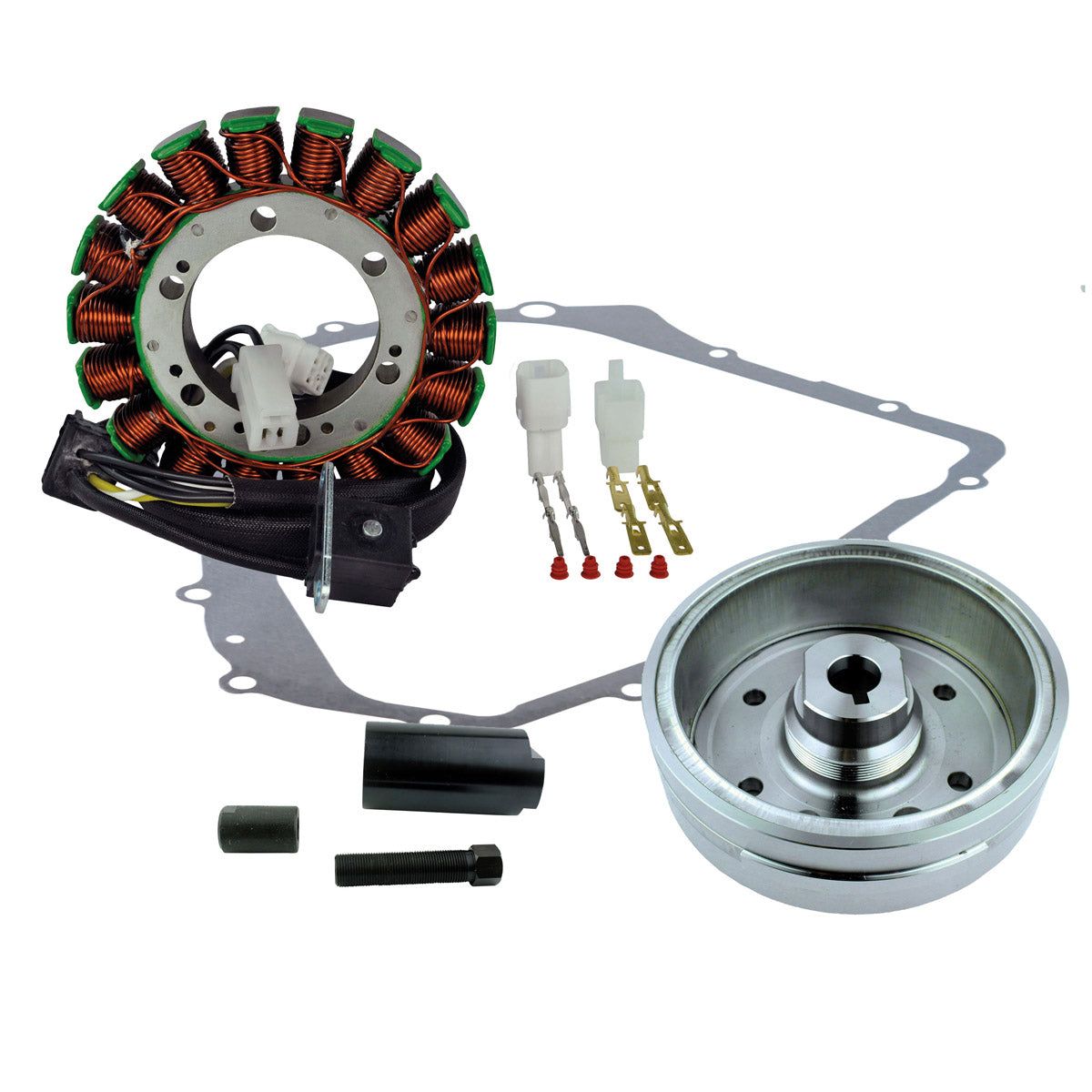 RMStator Stator Kit With Flywheel , Crankcase Cover Gasket And Puller Tool