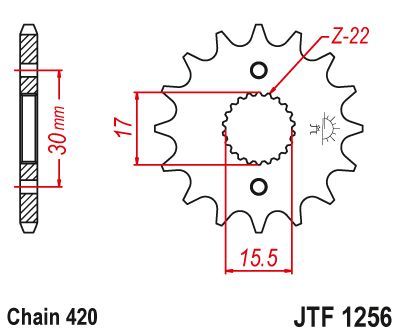 Load image into Gallery viewer, JT Sprockets Front Steel Countershaft Sprocket 14 Tooth 14T 420 Chain
