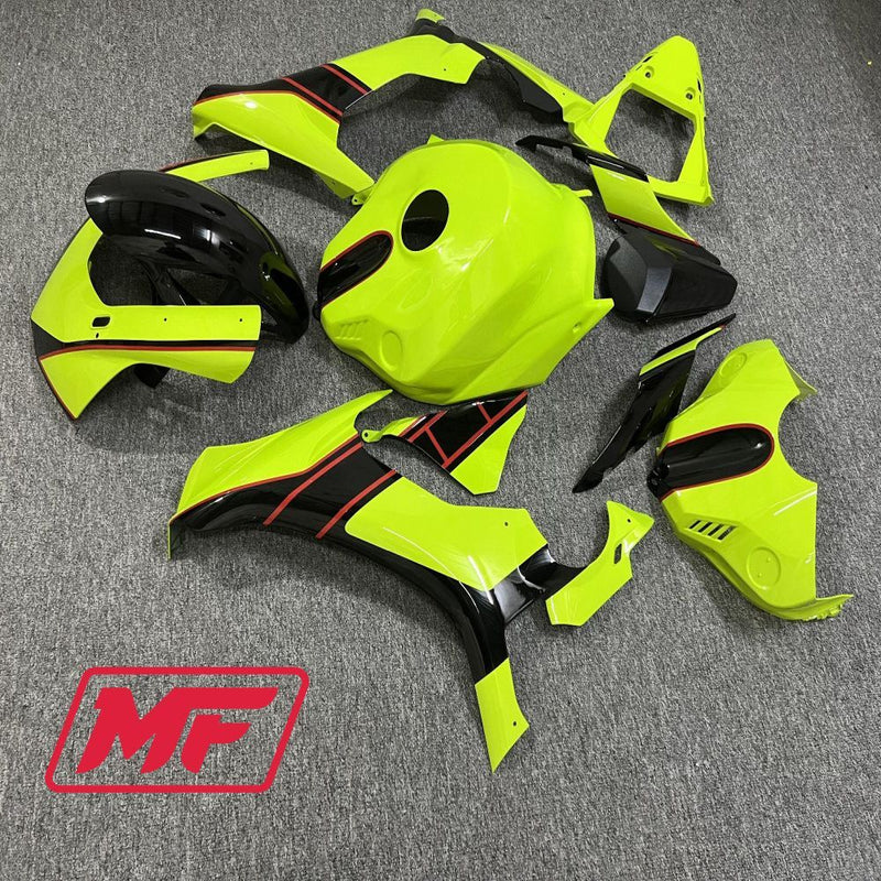 Load image into Gallery viewer, Monster Fairings Full Kit Yamaha R1 15-19 High Viz Yellow w/ Black + Windshield + Gas Tank Cover
