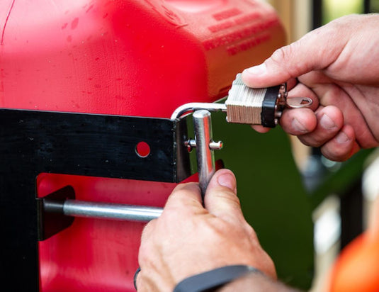 Locking Gas Container Rack for 5 Gal. Gas Can