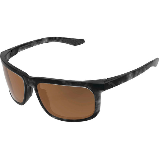 100% Hakan Sunglasses Matte Black Havana with Bronze Lens - 61036-259-73
