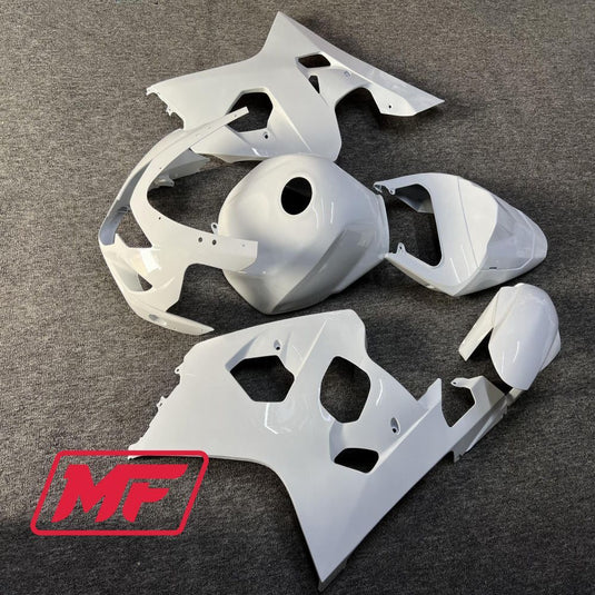Monster Fairings Full Kit Suzuki GSXR600-750 04-05 Gloss White + Windshield + Gas Tank Cover