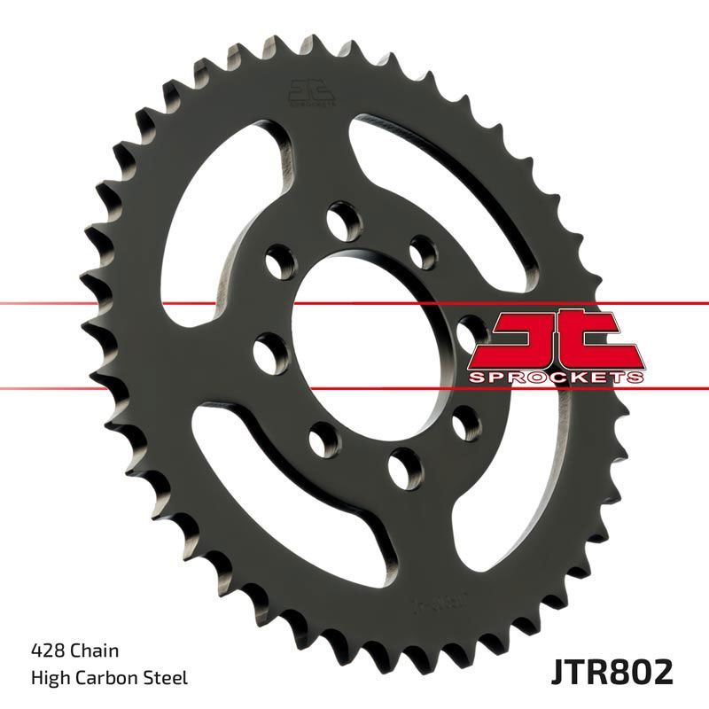 Load image into Gallery viewer, JT Sprockets Rear Steel Sprocket 42 Tooth 42T 428 Chain For Kawasaki KE100 A5-A10 1976-1981 JTR802.42
