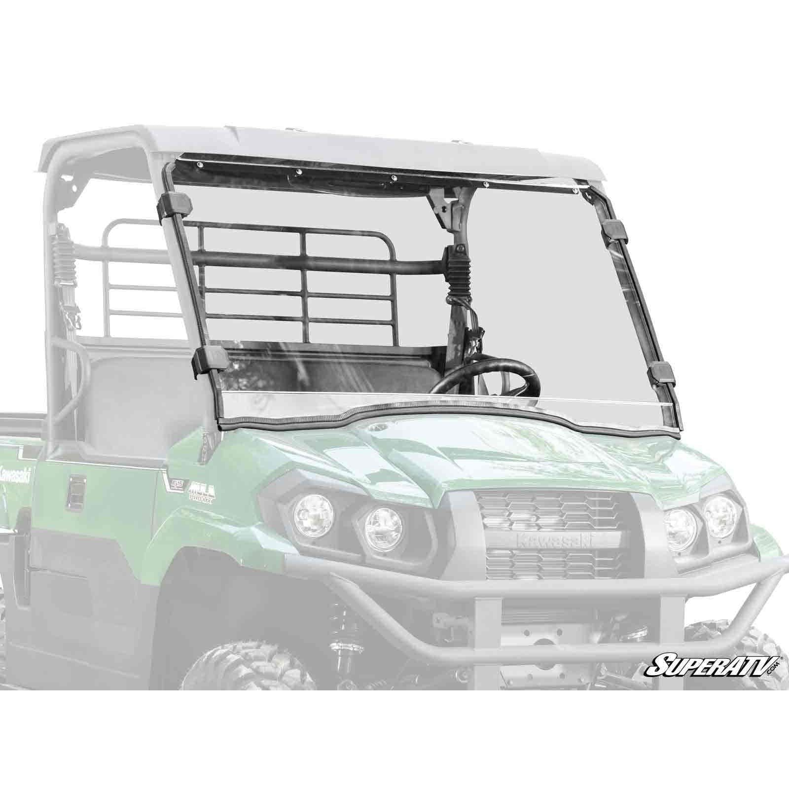 SuperATV Kawasaki Mule PRO-MX Scratch-Resistant Full Windshield WS-K-MULEMX-70