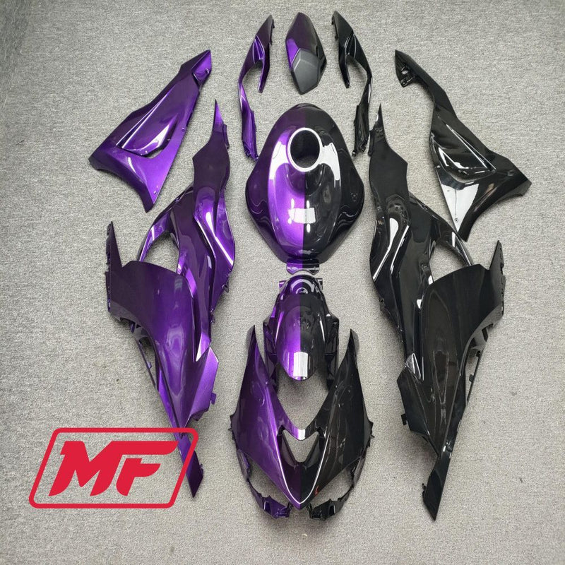 Load image into Gallery viewer, Monster Fairings Full Kit Honda CBR600RR 09-12 Gloss Purple Black Split + Windshield + Gas Tank Cover
