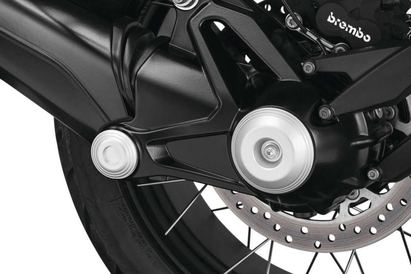 Load image into Gallery viewer, Kuryakyn Lodestar Silver Rear Axle Sliders 3808
