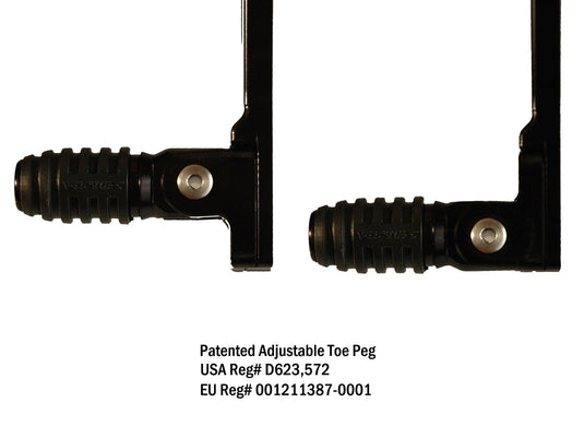 Vortex Racing Adjustable Rear Set Black - RS188K
