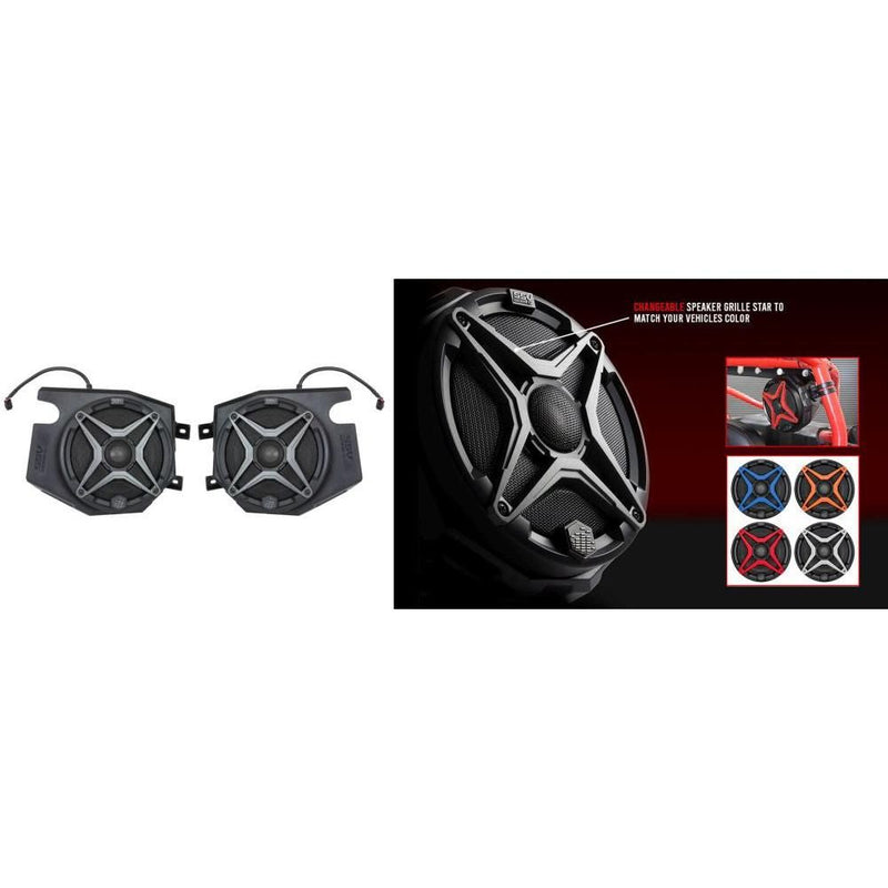 Load image into Gallery viewer, SSV Works Front Kicker 6.5&quot; Speaker Pods With Grey Grilles
