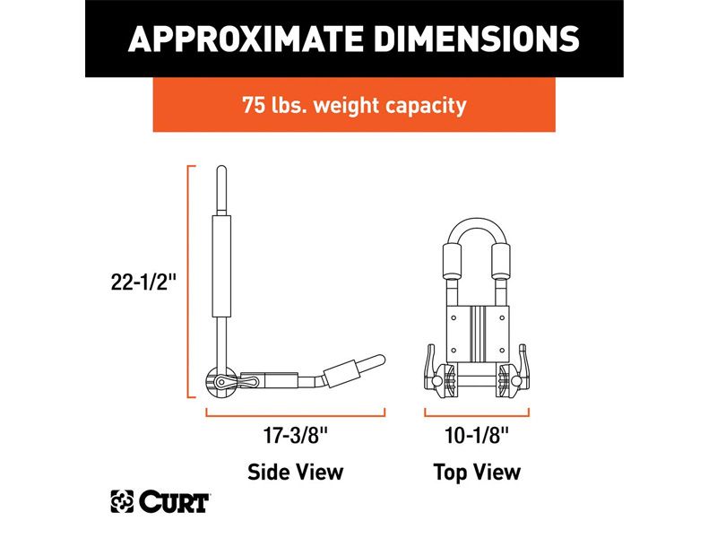 Load image into Gallery viewer, Curt Adjustable Aluminum Roof Rack Kayak Holders
