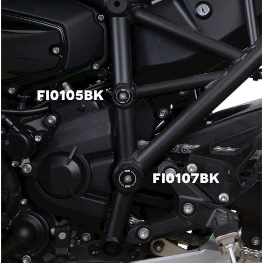R&G Racing Black Frame Plug kit For 2022-2023 Kawasaki Ninja H2 SX SE ZX1000