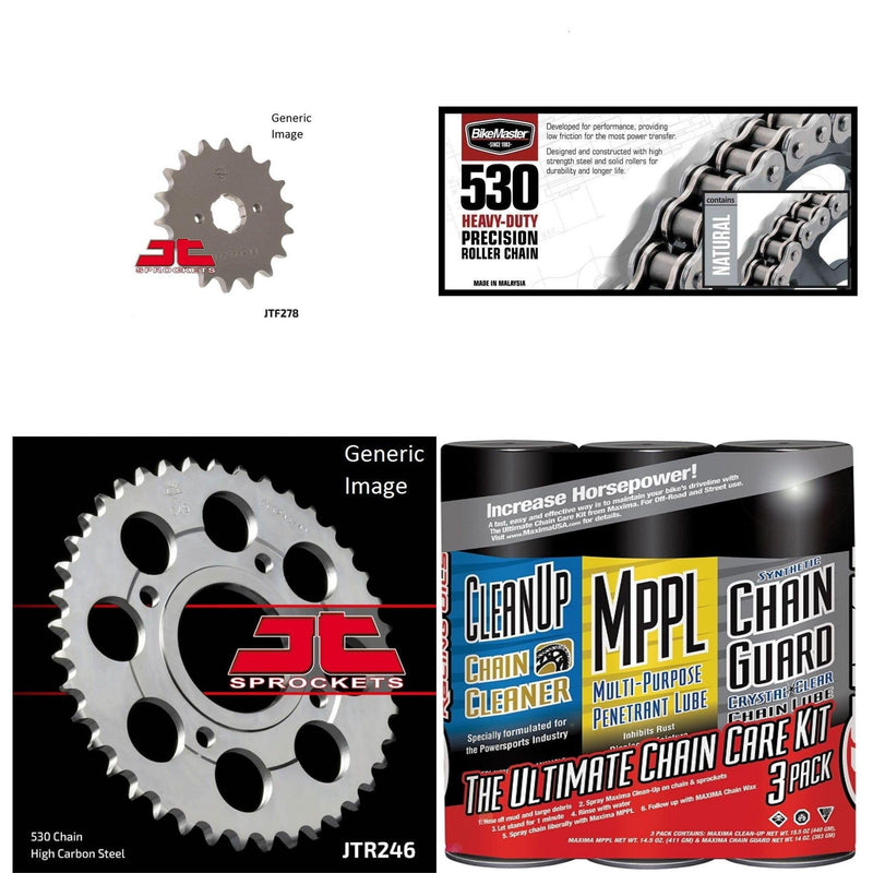 Load image into Gallery viewer, 530H Chain Natural w/ Wax,Front &amp; Rear Sprocket Kit for HONDA CM450E 1982-1983
