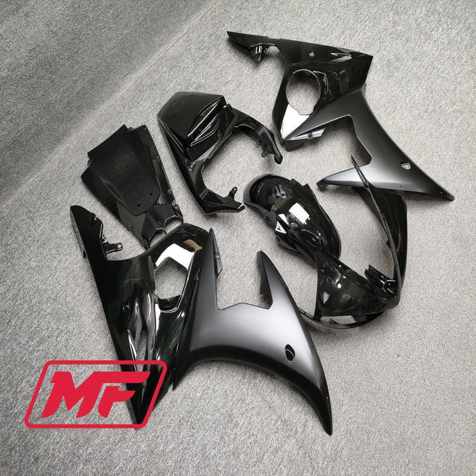 Monster Fairings Full Kit Yamaha YZF R6 03-04 Matte Black + Windshield + Gas Tank Cover