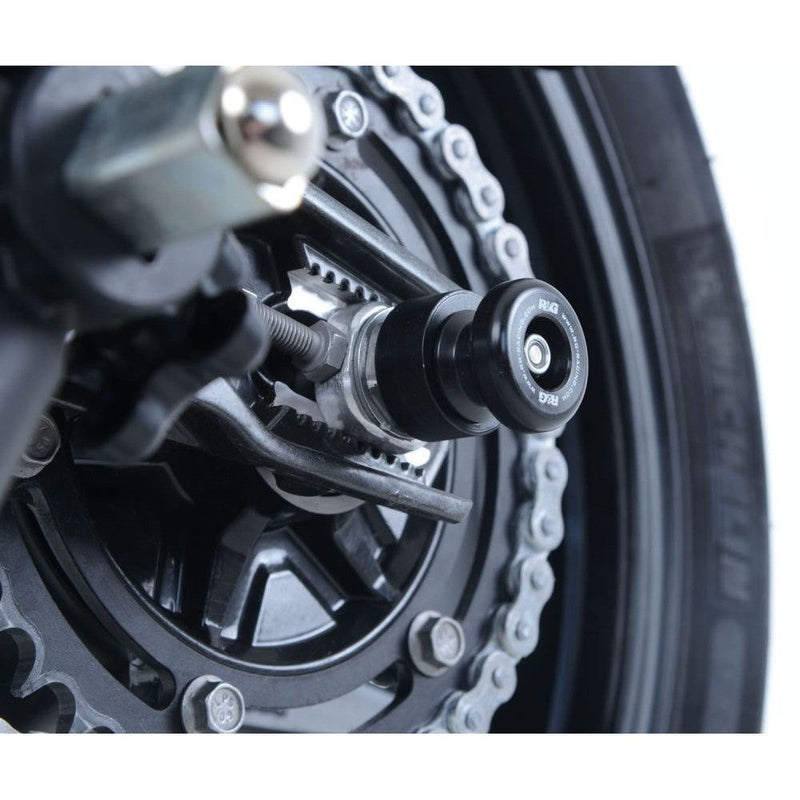 Load image into Gallery viewer, R&amp;G Racing Black Spindle Sliders For 2017-2024 BMW G310GS
