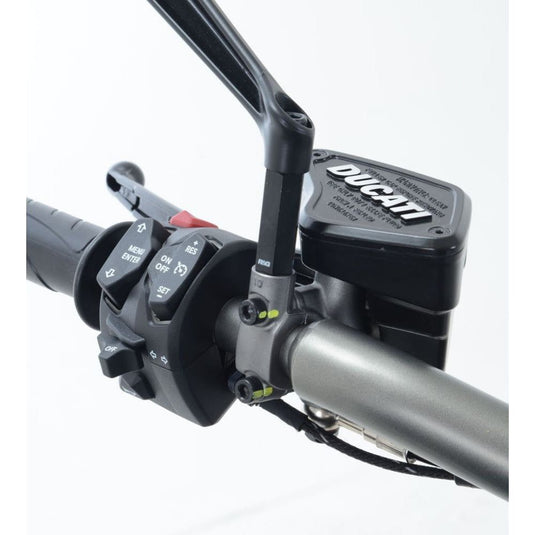 R&G Racing Black Mirror Risers For 2011-2018 Ducati Diavel