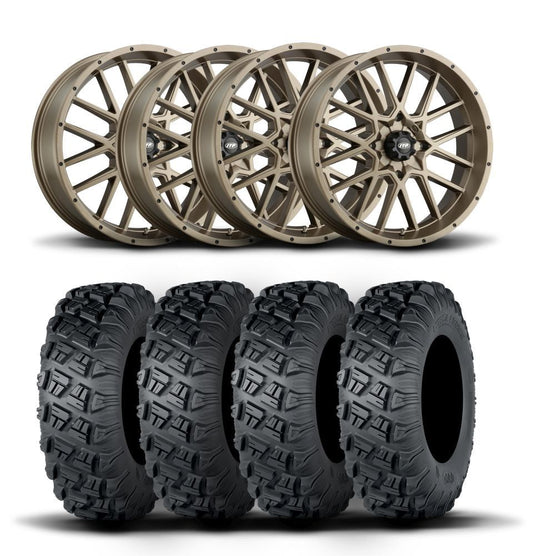 ITP Hurricane 15" Bronze Wheels And Versa Cross XTR Tires [33x10-15]
