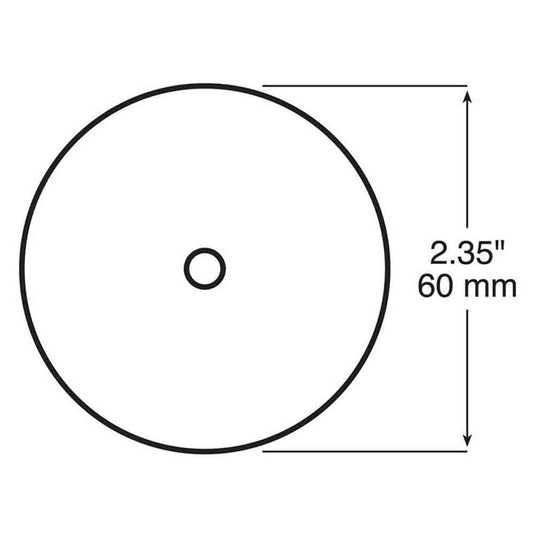 Red Round Center-Mount Reflector