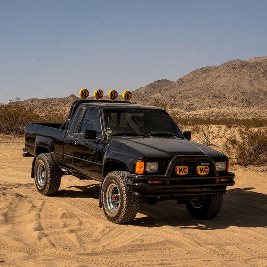 KC HiLiTES Cover; Retro 6" Vinyl Yellow w/ Black KC Soft (pr) 5101