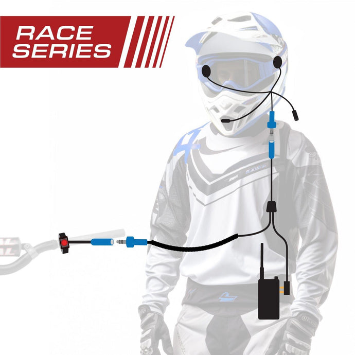 Rugged Radios RACE SERIES Complete Motorcycle Communication Kit with OFFROAD Cables MC-BASIC