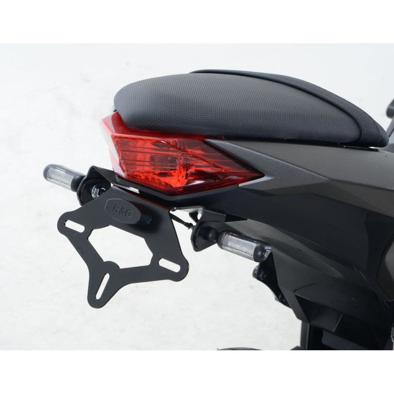 Load image into Gallery viewer, R&amp;G Racing Black Tail Tidy License Plate Holder For 2013-2017 Kawasaki Ninja 250
