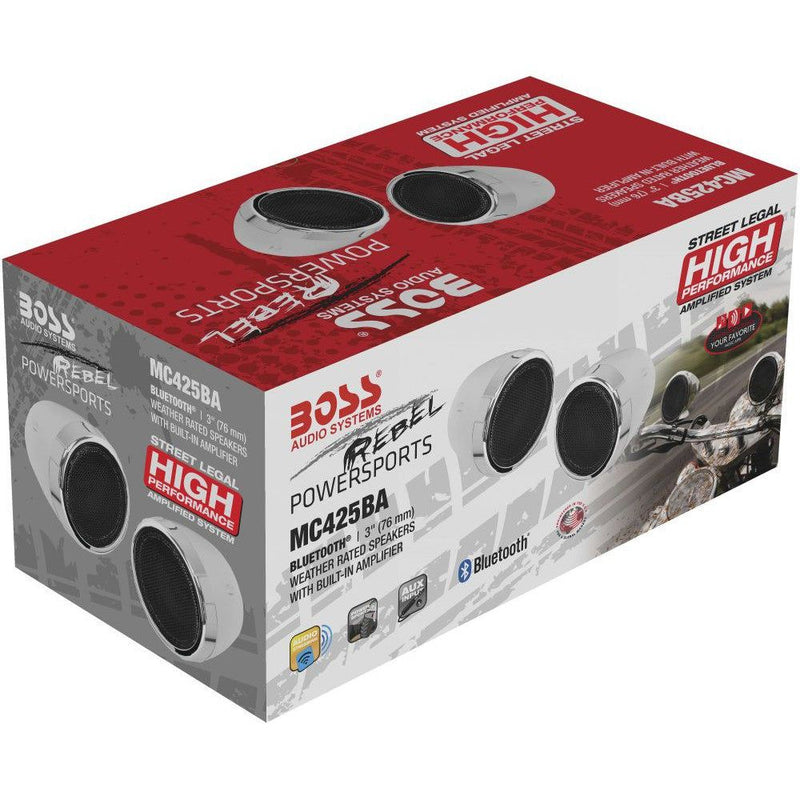 Load image into Gallery viewer, Boss Audio Systems 600-Watt Bluetooth 3&quot; Speaker Kit Chrome, Built-in Amp

