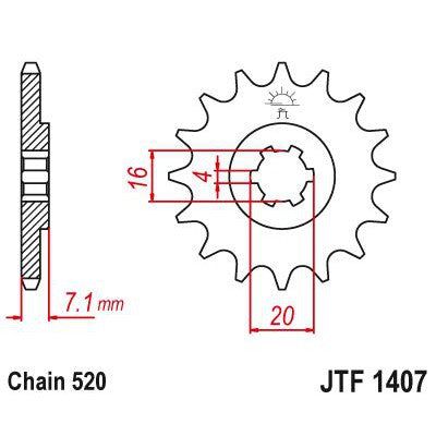 Load image into Gallery viewer, JT Sprockets Front Steel Countershaft Sprocket 10 Tooth 10T 520 Chain
