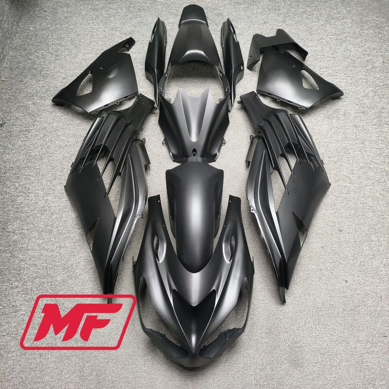 Load image into Gallery viewer, Monster Fairings Full Kit Kawasaki ZX-14R 06-11 Matte Black + Windshield + Gas Tank Cover
