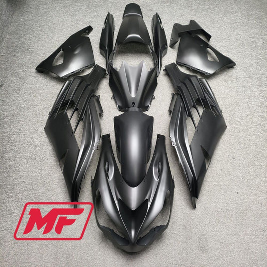 Monster Fairings Full Kit Kawasaki ZX-14R 06-11 Matte Black + Windshield + Gas Tank Cover