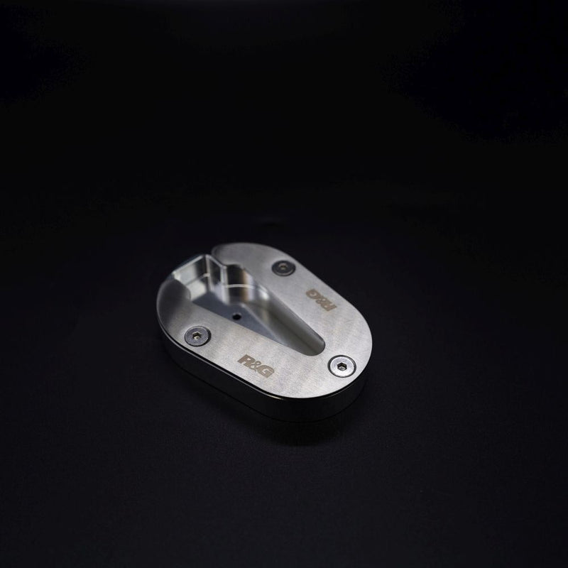 Load image into Gallery viewer, R&amp;G Racing Silver Kickstand Shoe For 2021-2023 Triumph Tiger 900 Rally
