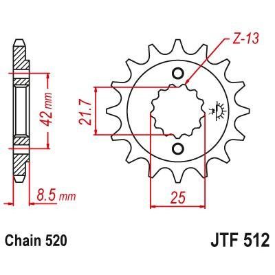 JT Sprockets Front Steel Countershaft Sprocket 15 Tooth 15T 520 Chain For Kawasaki BJ Estrella 250 A2,A3,C2 1995-1997 JTF512.15