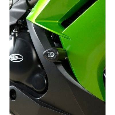 Load image into Gallery viewer, R&amp;G Racing Black Crash Protectors For 2012-2016 Kawasaki ER6-F (Ninja 650 Faired)
