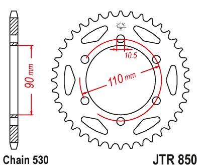 Load image into Gallery viewer, JT Sprockets Rear Steel Sprocket 33 Tooth 33T 530 Chain JTR850.33
